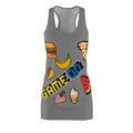 Racerback Dress — Retro Pixel Food Gamer "Game On" Design