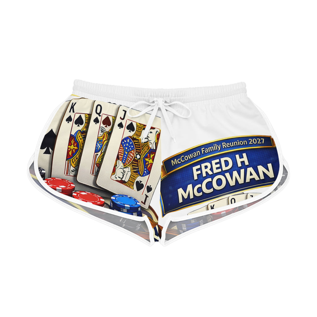 Poker Night Custom Women's Relaxed Shorts — McCowan Family Reunion 2027