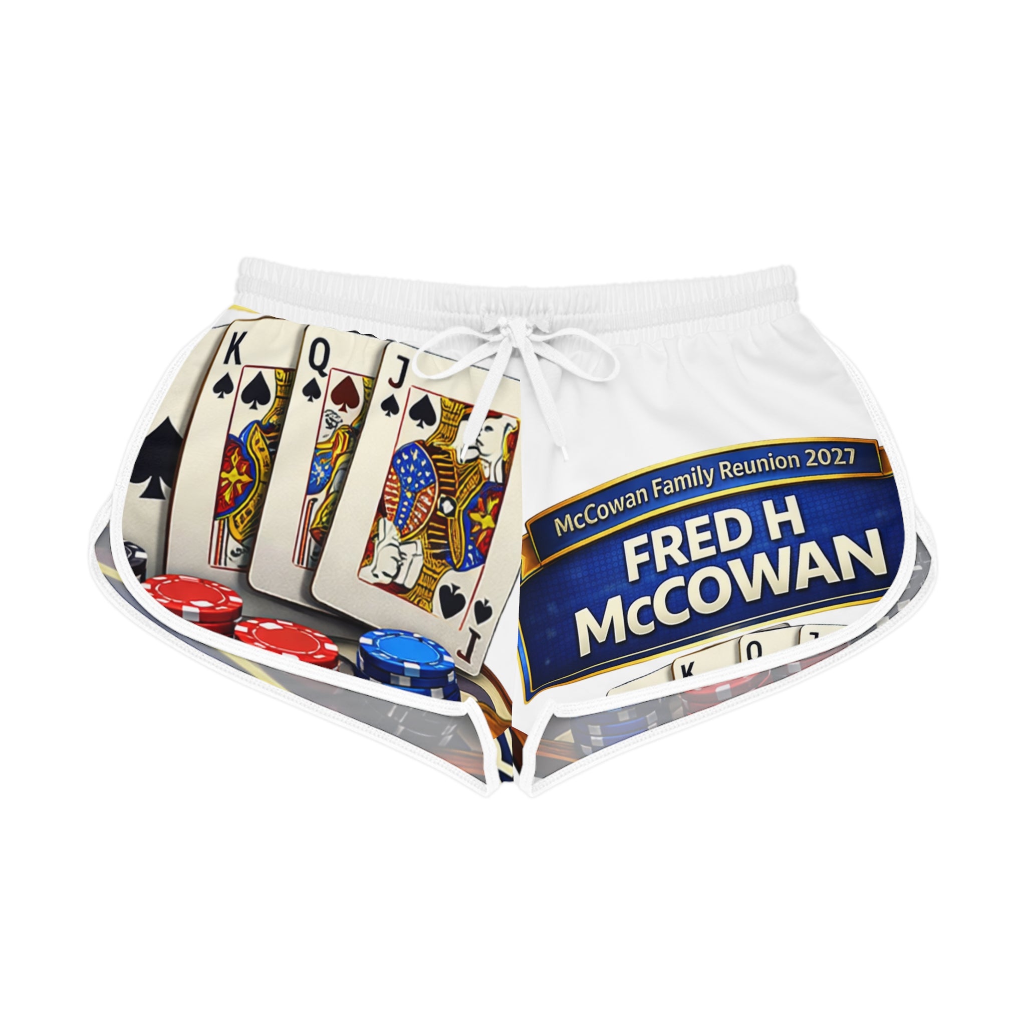 Poker Night Custom Women's Relaxed Shorts — McCowan Family Reunion 2027