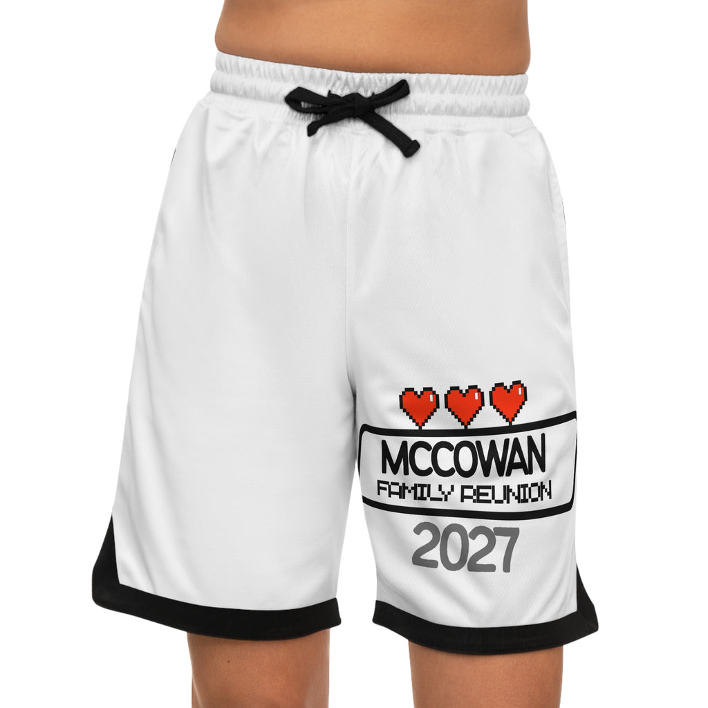 Family Reunion Basketball Shorts 2027 — Personalized McCowan Reunion AOP Shorts