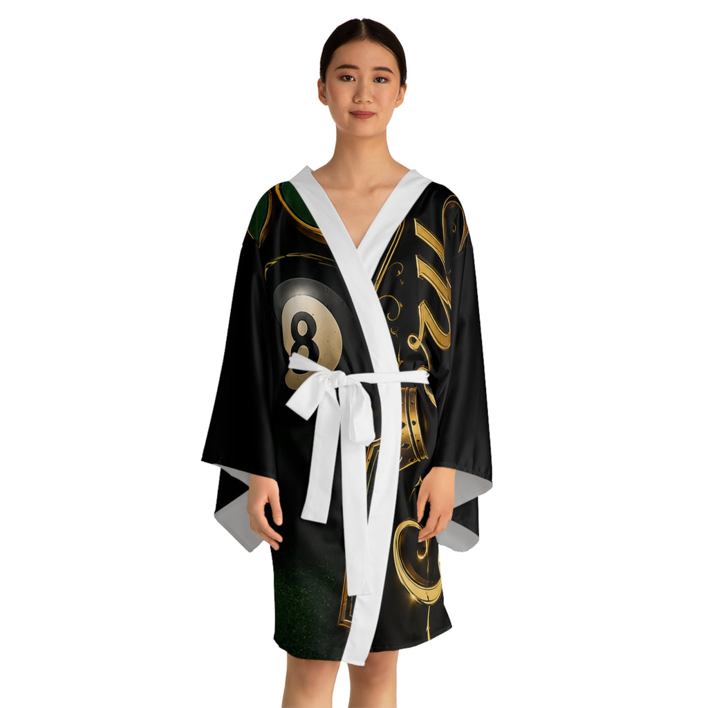 Pool Champion Kimono Robe — Personalized 'Emory McCowan Pool' 8-Ball Design