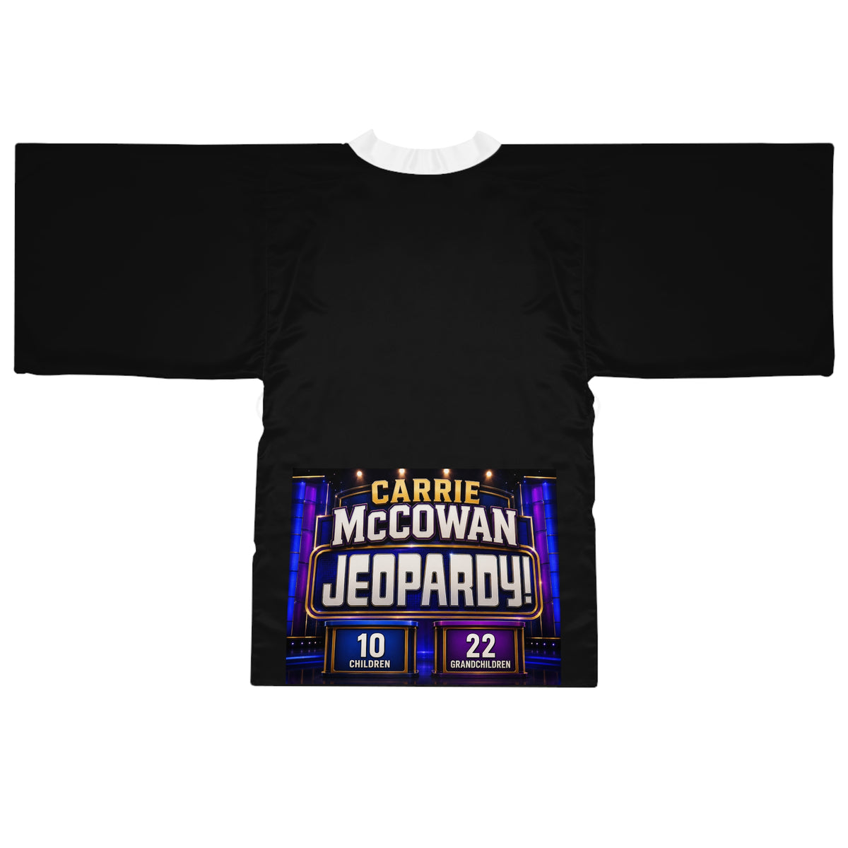 Jeopardy! Game Show Kimono Robe — Personalized "Carrie McCowan" Design