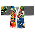 UNO Game Night Kimono Robe — Personalized Family Name & Colorful Card Design