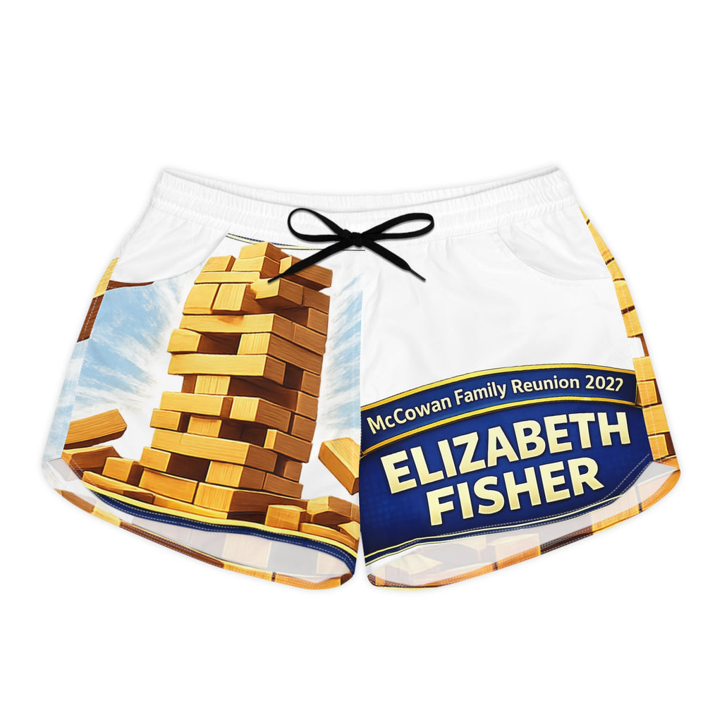 Personalized Family Reunion Shorts - Jenga Game Design (Add Name)