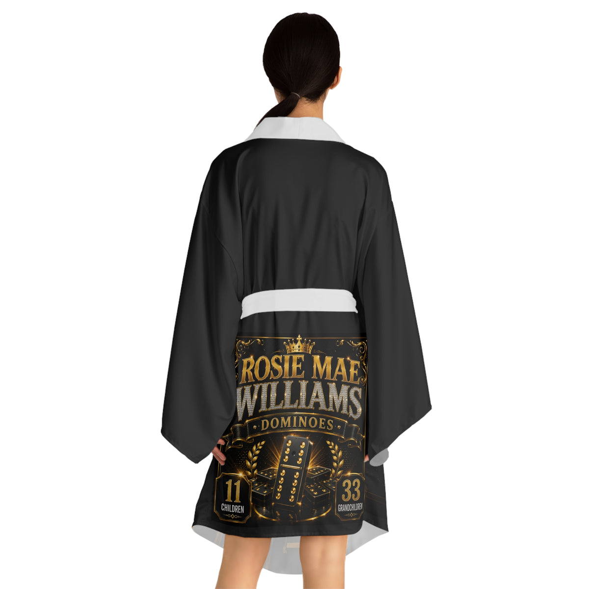 Dominoes Kimono Robe — Personalized Rosie Mae Williams Design