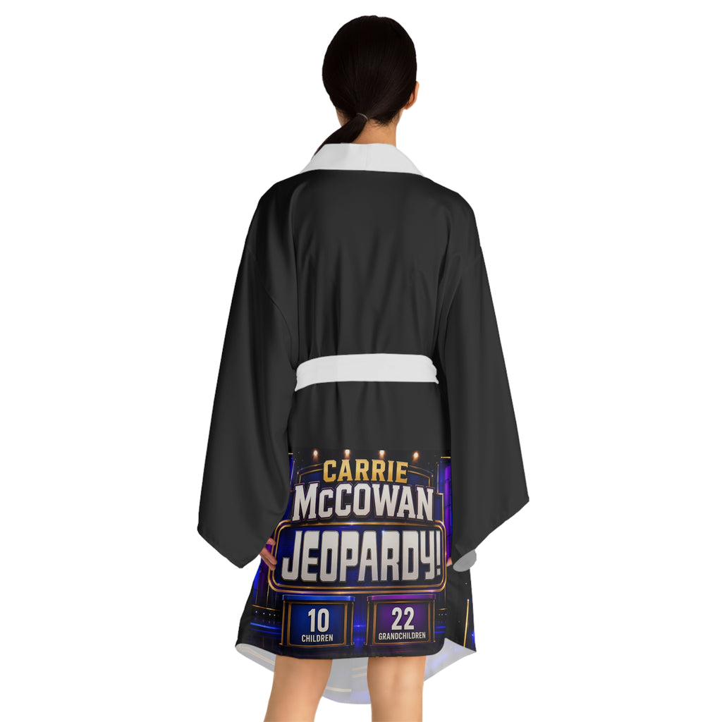 Jeopardy! Game Show Kimono Robe — Personalized "Carrie McCowan" Design