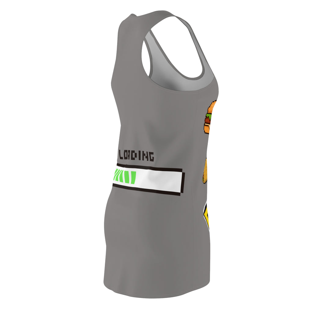 Racerback Dress — Retro Pixel Food Gamer "Game On" Design