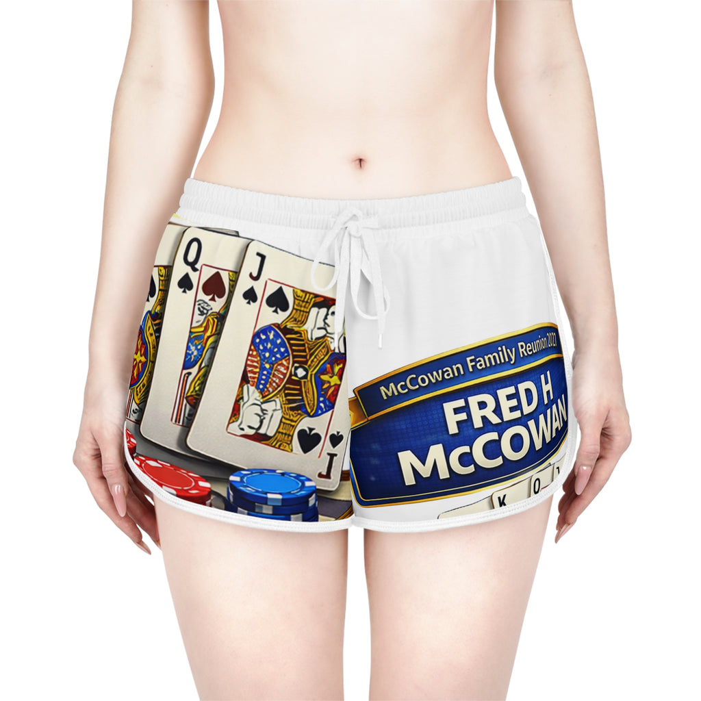 Poker Night Custom Women's Relaxed Shorts — McCowan Family Reunion 2027